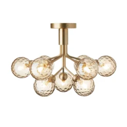 Nuura Deckenlampe Apiales 9, Ø 60 cm, messing-/goldfarben