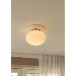 Nuura Deckenleuchte Rizzatto 301, Ø 30 cm messingfarben/opal