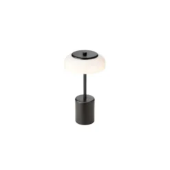 Nuura LED-Akku-Tischlampe Blossi, Höhe 26 cm, schwarz/opal