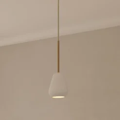 Nuura Pendelleuchte Anoli Spot, Ø 10 cm, weiß/gold, Metall