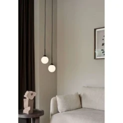 Nuura Pendelleuchte Apiales 1, Ø 12 cm, schwarz/opal