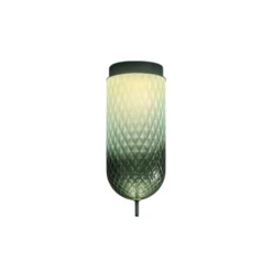 OLEV LED-Deckenlampe Curuba, grün, Glas, Höhe 40 cm, 2.700 K