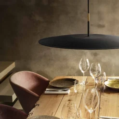 OLEV LED-Hängelampe OVERFLY PLUS, schwarz Ø 55 cm Metall 927