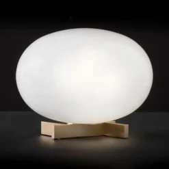 Oluce Alba - Tischleuchte aus Opalglas, dimmbar