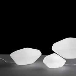 Oluce Stones Dekorationsleuchte, Länge 42 cm