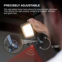 OSRAM Außenstrahler ENDURA FLOOD, grau, Sensor 50 W 840 IP44