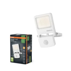 OSRAM Außenstrahler ENDURA FLOOD, weiß, Sensor 20 W 830 IP44