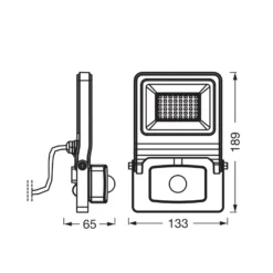 OSRAM Außenstrahler ENDURA FLOOD, weiß, Sensor 30 W 830 IP44