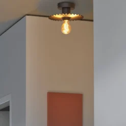 OSRAM Deckenleuchte Decor Plissee, grau, Stahl, E27