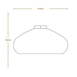 OSRAM Deckenleuchte DROP, braun, Ø 40 cm, Wellpappe, E27