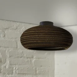 OSRAM Deckenleuchte DROP, braun, Ø 40 cm, Wellpappe, E27