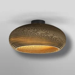 OSRAM Deckenleuchte DROP, braun, Ø 40 cm, Wellpappe, E27