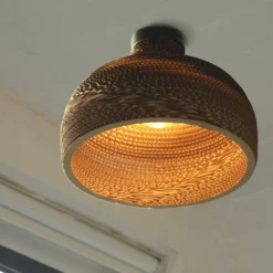 OSRAM Deckenleuchte HAT, braun, Ø 36 cm, Wellpappe, E27