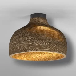 OSRAM Deckenleuchte HAT, braun, Ø 36 cm, Wellpappe, E27