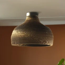 OSRAM Deckenleuchte HAT, braun, Ø 36 cm, Wellpappe, E27