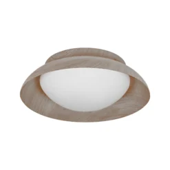 OSRAM Deckenleuchte ORBIS MILAN, holz, Ø 31 cm, Metall/Glas