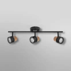 OSRAM Deckenstrahler CORK, schwarz, 3 Spots GU10-LED 927 dim