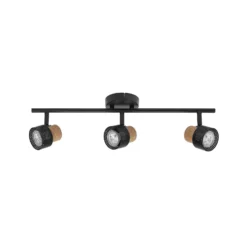 OSRAM Deckenstrahler CORK, schwarz, 3 Spots GU10-LED 927 dim