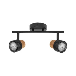 OSRAM Deckenstrahler CORK, schwarz, 2 Spots GU10-LED 927 dim