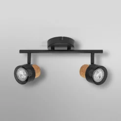 OSRAM Deckenstrahler CORK, schwarz, 2 Spots GU10-LED 927 dim