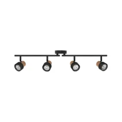 OSRAM Deckenstrahler CORK, schwarz, 4 Spots GU10-LED 927 dim