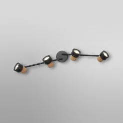 OSRAM Deckenstrahler CORK, schwarz, 4 Spots GU10-LED 927 dim