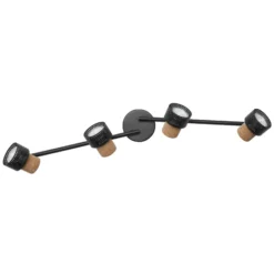 OSRAM Deckenstrahler CORK, schwarz, 4 Spots GU10-LED 927 dim