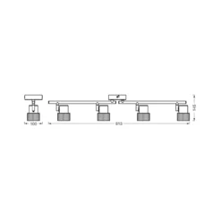 OSRAM Deckenstrahler CORK, schwarz, 4 Spots GU10-LED 927 dim