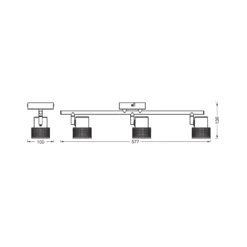 OSRAM Deckenstrahler CORK, weiß, 3 Spots, GU10-LED, 927, dim