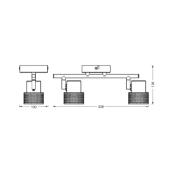 OSRAM Deckenstrahler CORK, weiß, 2 Spots, GU10-LED, 927, dim