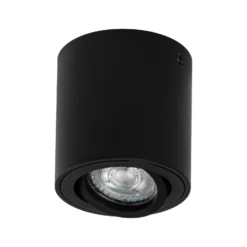 OSRAM Deckenstrahler ROUND, schwarz, Ø 8 cm, Metall, GU10