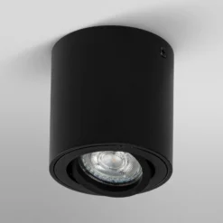 OSRAM Deckenstrahler ROUND, schwarz, Ø 8 cm, Metall, GU10