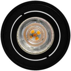 OSRAM Deckenstrahler ROUND, schwarz, Ø 8 cm, Metall, GU10