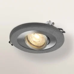 OSRAM Einbauspot, beton dunkel/nickel, Ø 12 cm, GU10-LED