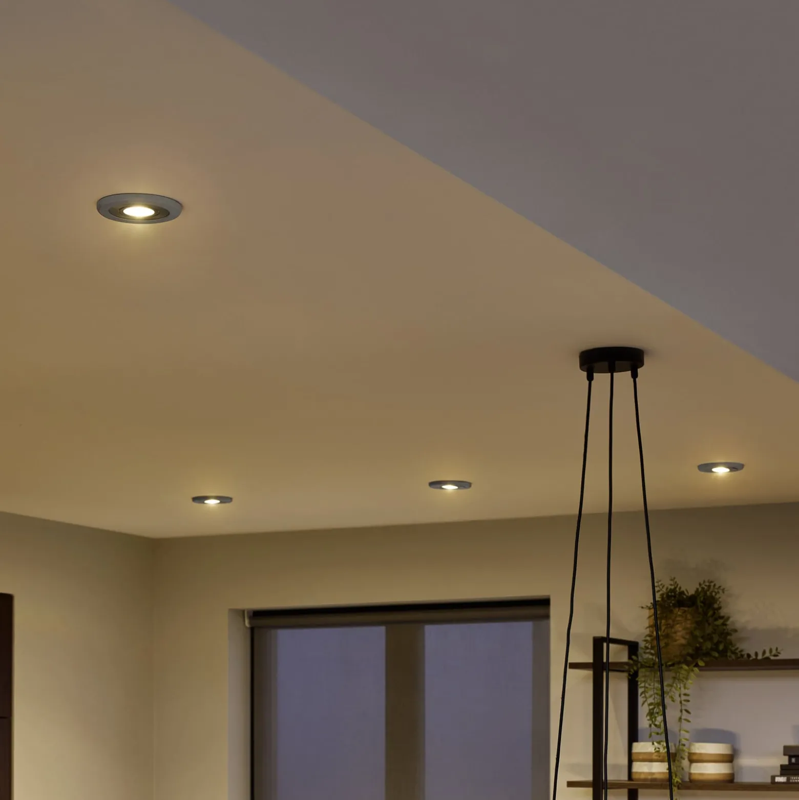 OSRAM Einbauspot, beton dunkel/nickel, Ø 12 cm, GU10-LED