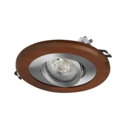 OSRAM Einbauspot, holz dunkel/nickel, Ø 12 cm, GU10-LED