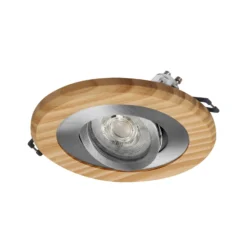OSRAM Einbauspot, holz hell/nickel, Ø 12 cm, GU10-LED