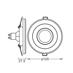 OSRAM Einbauspot, holz hell/nickel, Ø 12 cm, GU10-LED