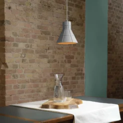 OSRAM Hängelampe CONCRETE BIM, grau, Ø 20 cm, Beton, E27