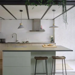 OSRAM Hängelampe CONCRETE WOOD, grau, Ø 22 cm, Beton, E27