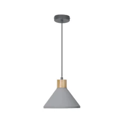 OSRAM Hängelampe CONCRETE WOOD, grau, Ø 22 cm, Beton, E27