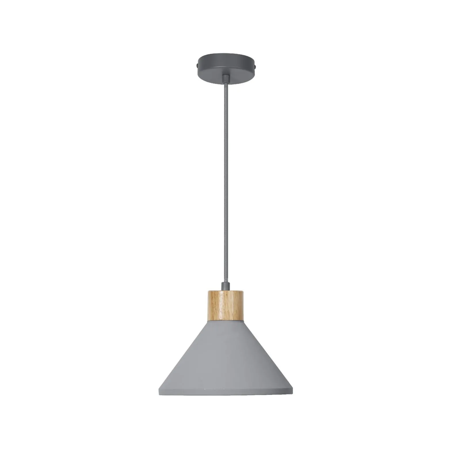 OSRAM Hängelampe CONCRETE WOOD, grau, Ø 22 cm, Beton, E27