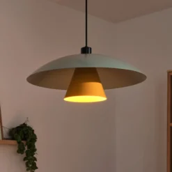 OSRAM Hängelampe Decor Flying Mushroom grün/gelb, Stahl, E27