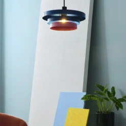 OSRAM Hängeleuchte Decor Layers, blau/pink, Stahl, E27