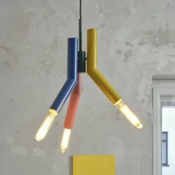 OSRAM Hängeleuchte Decor Straw, 3-fl., Stahl, bunt, E27
