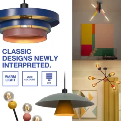 OSRAM Hängeleuchte Decor Straw, 3-fl., Stahl, bunt, E27