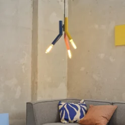 OSRAM Hängeleuchte Decor Straw, 3-fl., Stahl, bunt, E27
