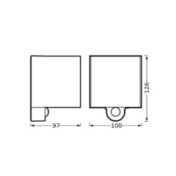OSRAM LED-Akku-Außenwandlampe ENDURA STYLE Sensor grafit USB