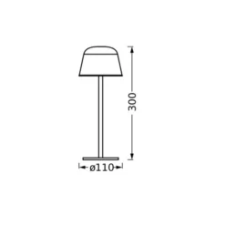 OSRAM LED-Akku-Tischlampe ENDURA STYLE magenta 30cm IP44 CCT