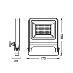 OSRAM LED-Außenstrahler ENDURA FLOOD, grau 50 W 3.000 K IP65